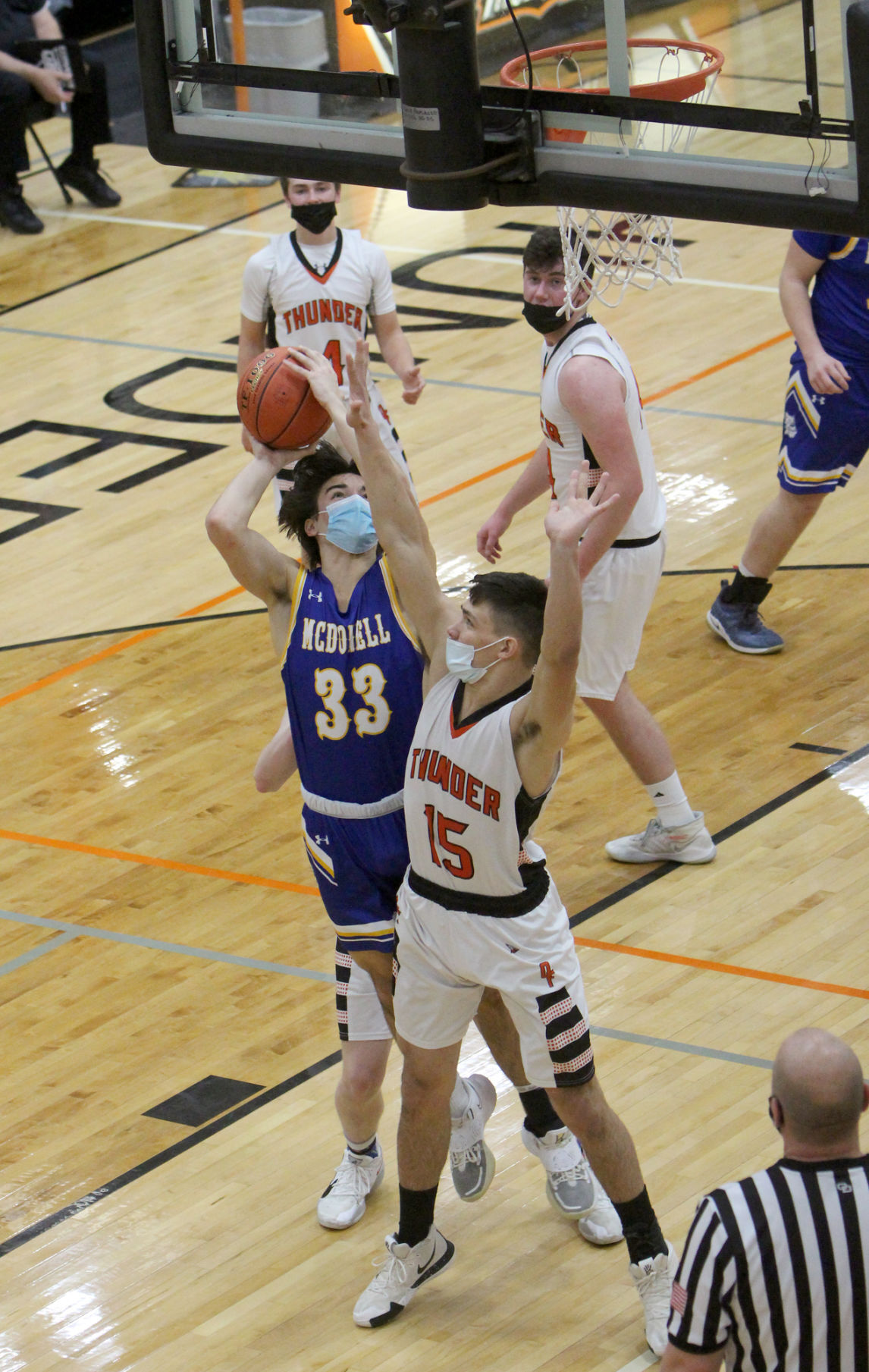 McDonell boys basketball at Osseo-Fairchild 1-11-21